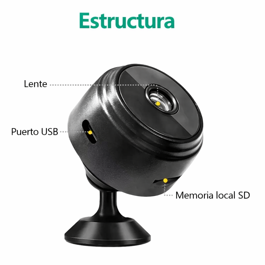 🎁 Cámara Espía de Seguridad A9 WiFi HD 1080P – Mini, Vigilancia Discreta con Visión Nocturna y Monitoreo en Tiempo Real (100% off)